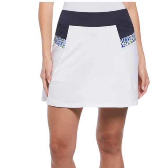 Callaway golf skort 17" digital confetti print block white size Large L - Picture 1 of 5
